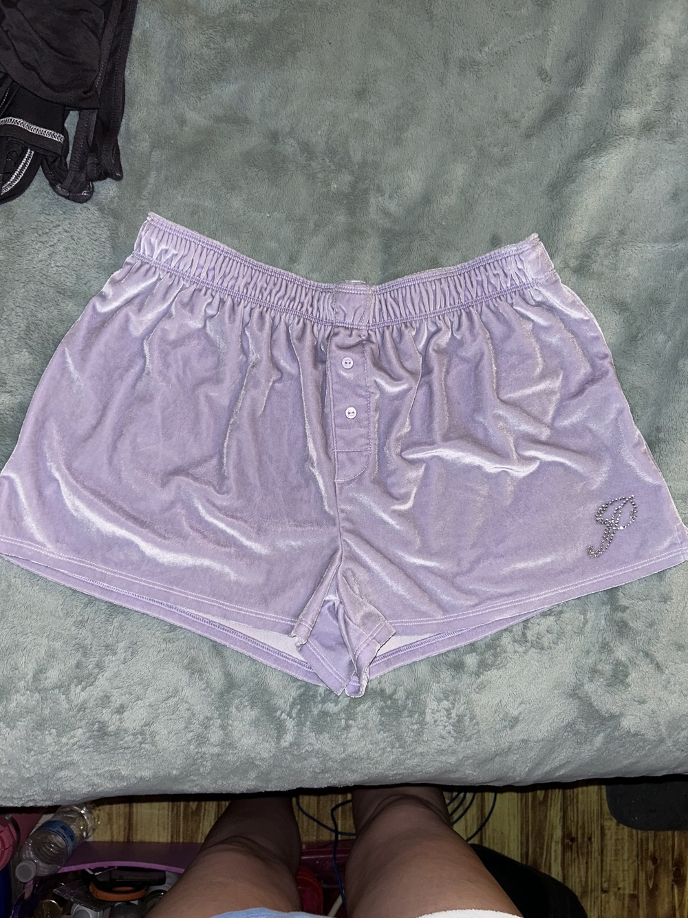 PINK Victoria's Secret Lilac Velvet Lounge Shorts